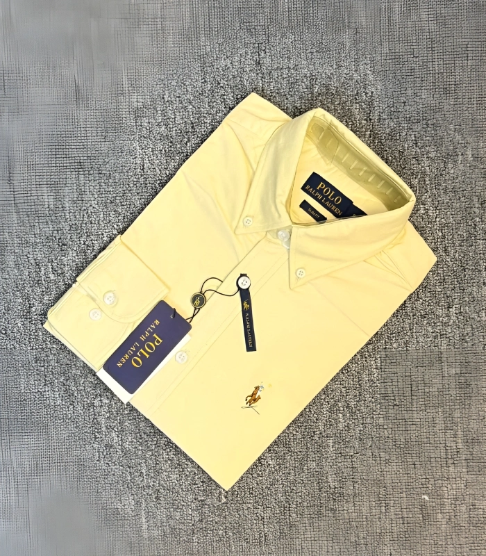 RL slim fit oxford yellow shirt - Image 2