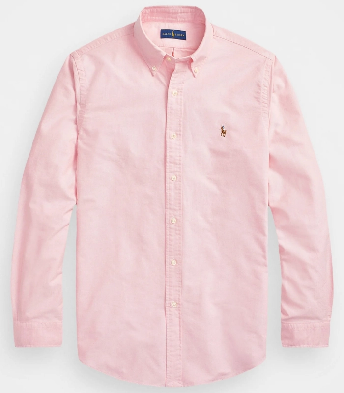 RL slim fit oxford peach shirt
