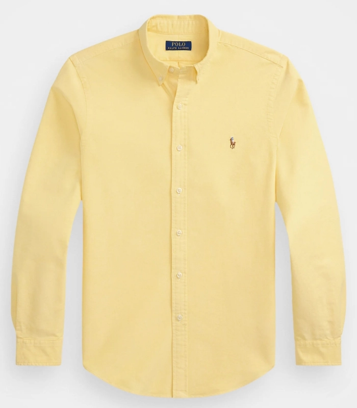 RL slim fit oxford yellow shirt