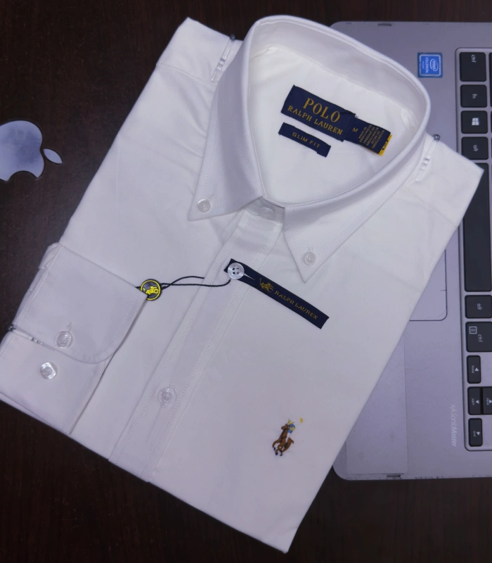 RL slim fit oxford White shirt - Image 2